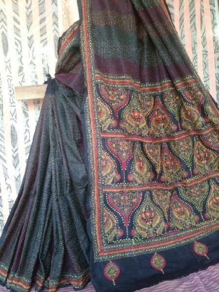 Shantiniketan Kantha Stitch Saree 04