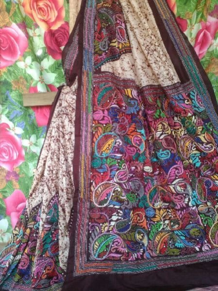 Shantiniketan Kantha Stitch Saree 05