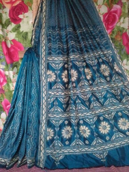 Shantiniketan Kantha Stitch Saree 06