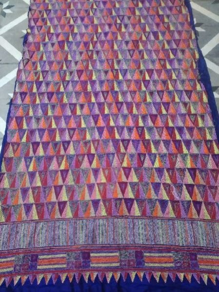 Shantiniketan Kantha Stitch Saree 08
