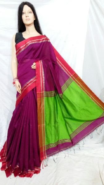 Silk Cotton Saree With Blouse 08