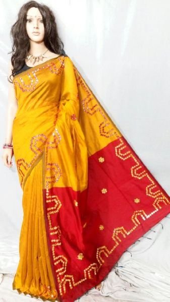 Silk Cotton Saree With Blouse 09