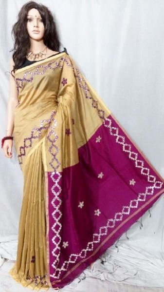 Silk Cotton Saree With Blouse 10