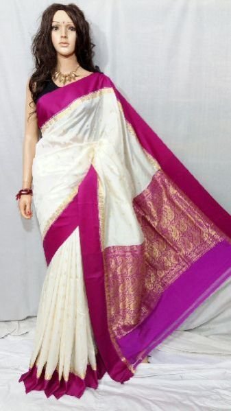 Silk Cotton Saree With Blouse 12