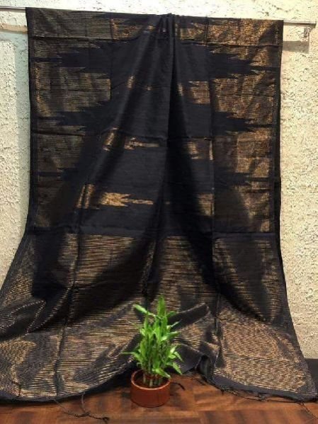 Silk Cotton Saree With Blouse 15