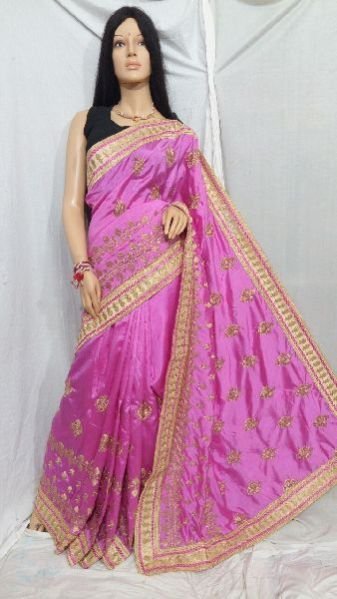 Silk Cotton Saree With Blouse 17