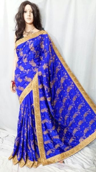 Silk Cotton Saree With Blouse 18