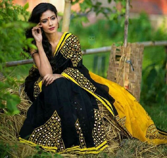 Silk Cotton Saree With Blouse 23