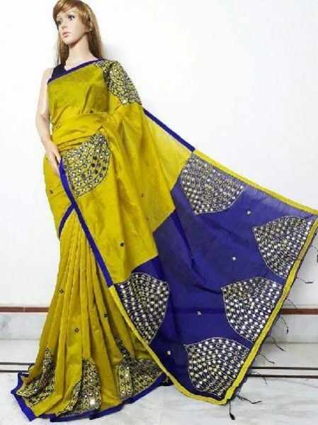 Silk Cotton Saree With Blouse 25