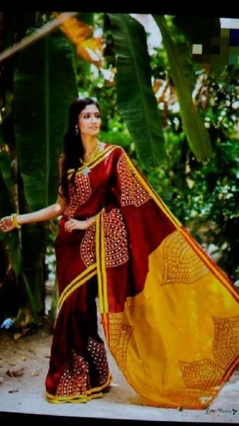 Silk Cotton Saree With Blouse 28