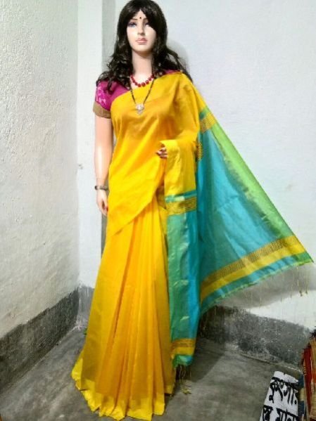 Silk Cotton Saree With Blouse 29