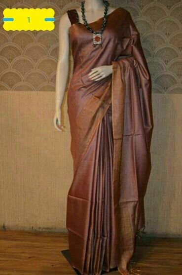 Tussar Silk Saree With Blouse 07