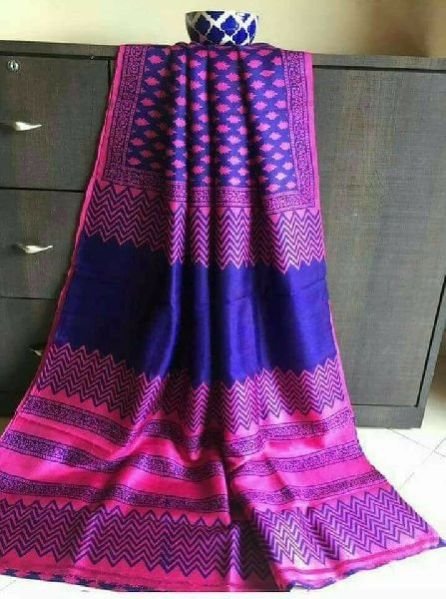 Tussar Silk Saree With Blouse 11