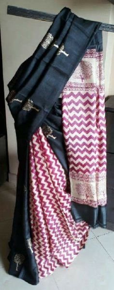 Tussar Silk Saree With Blouse 13