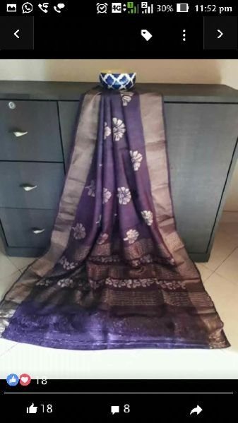Tussar Silk With Zari Border 02