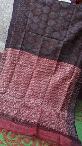 Tussar Silk With Zari Border 07