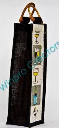 Jute Wine Bottle Bag 01
