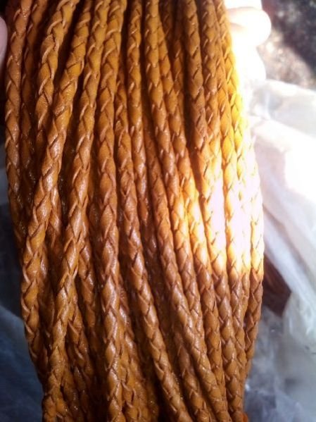 Antique Braided Leather Cord 03