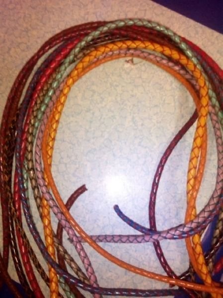 Antique Braided Leather Cord 04