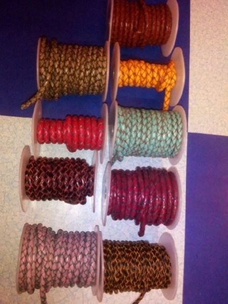 Antique Braided Leather Cord 01