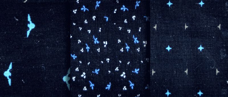 Blue Printed Fabric 02