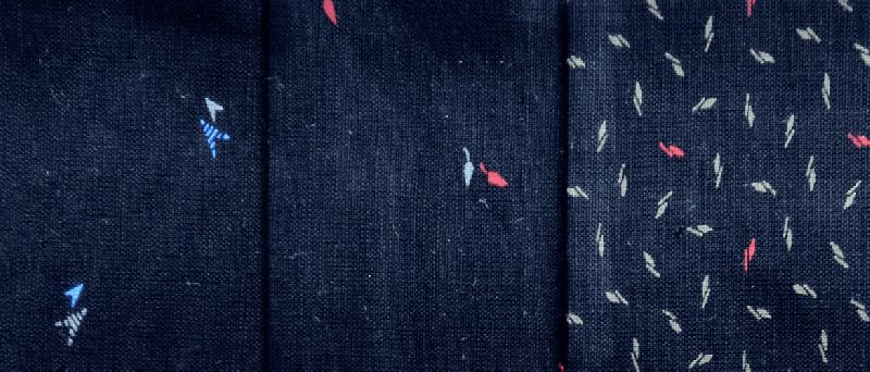 Blue Printed Fabric 03