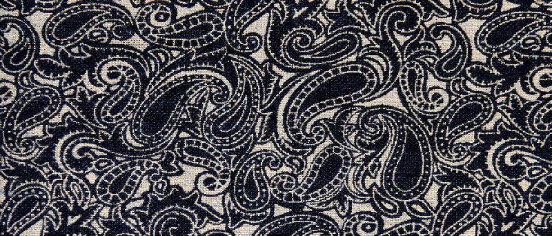 Teal Floral Printed Fabric 01