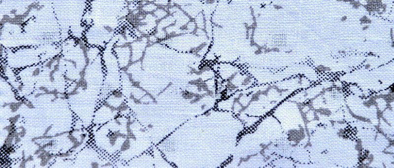 Teal Floral Printed Fabric 02