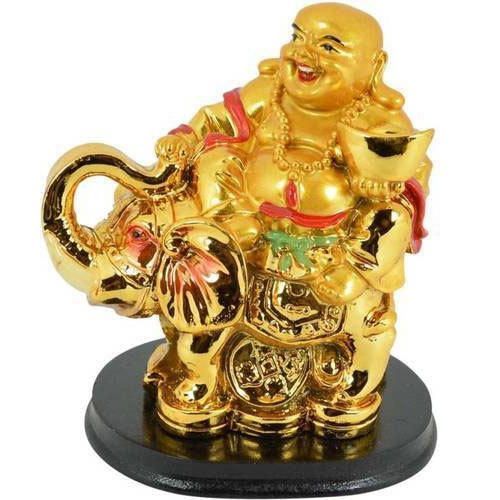 Feng Shui Laughing Buddha with Elephant Statue