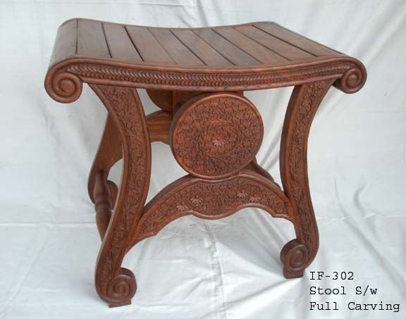Wooden Stool Set 01