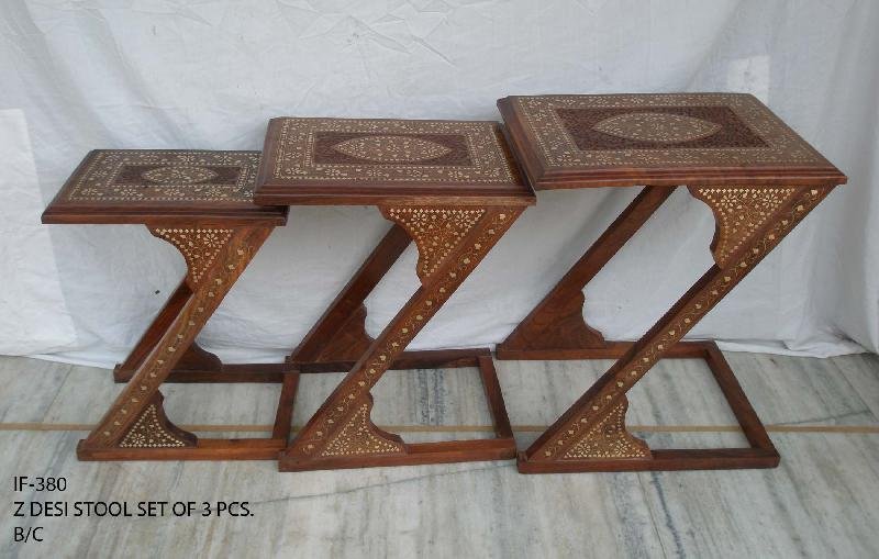 Wooden Stool Set 03