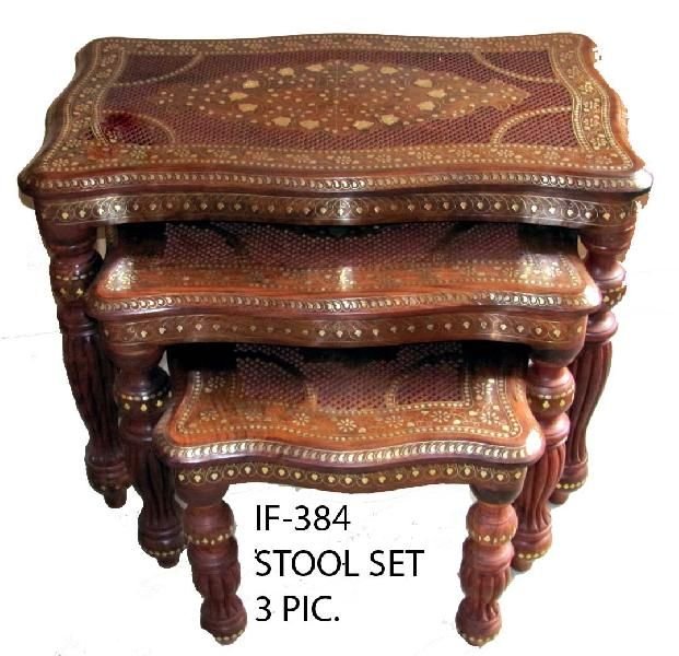 Wooden Stool Set 04
