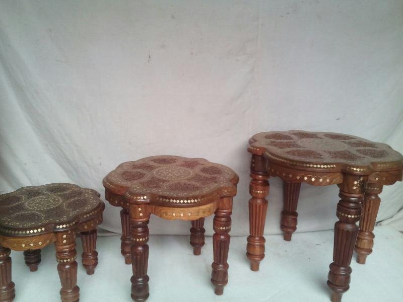 Wooden Stool Set 05