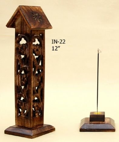 Wooden Incense Stick Burner Tower 02