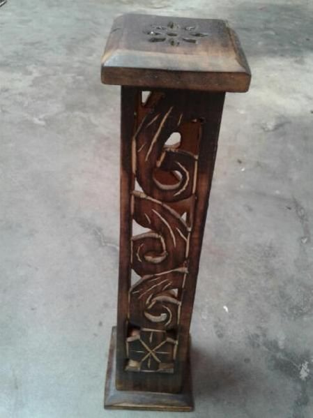 Wooden Incense Stick Burner Tower 07