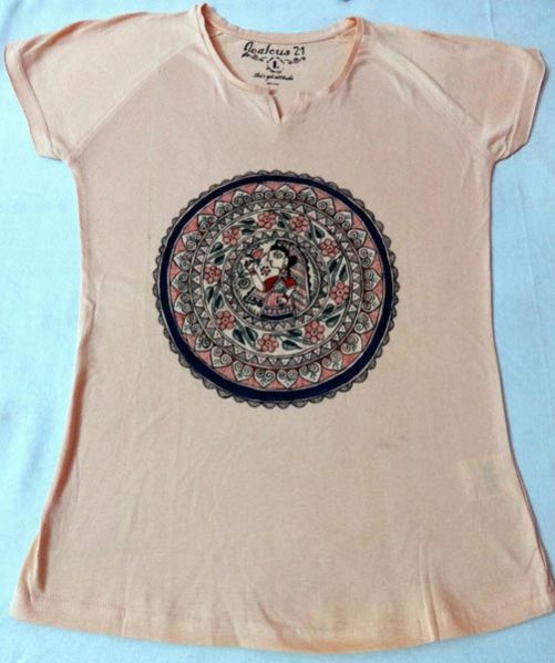 Ladies Madhubani Art T-Shirt 10