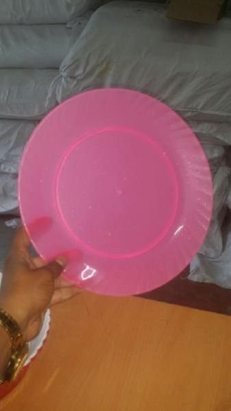 Plastic Floral Design Plate 06