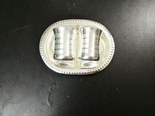 Silver Coated Two Glass With Tray 03