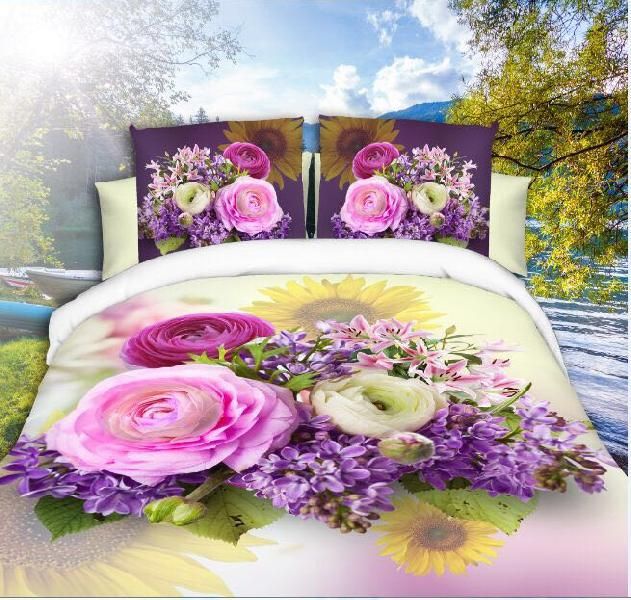 5D Designer Double Bed Sheet 017