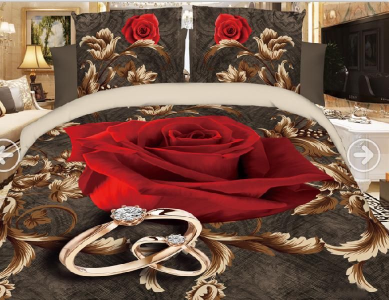 5D Designer Double Bed Sheet 04