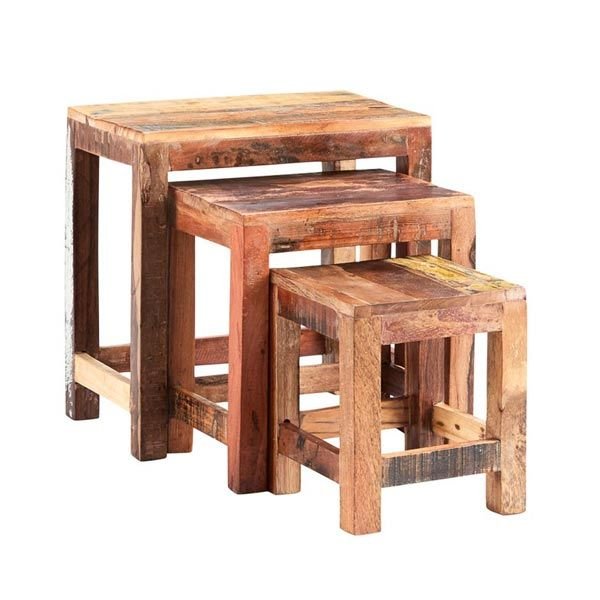 Reclaimed Wooden Stool 09