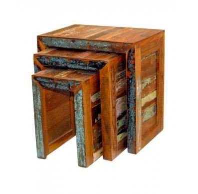 Reclaimed Wooden Stool 16