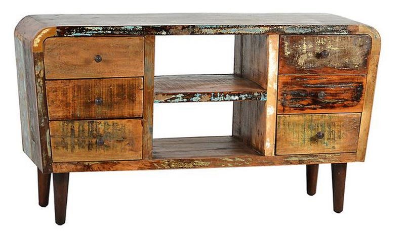 Reclaimed Wooden TV Unit 01