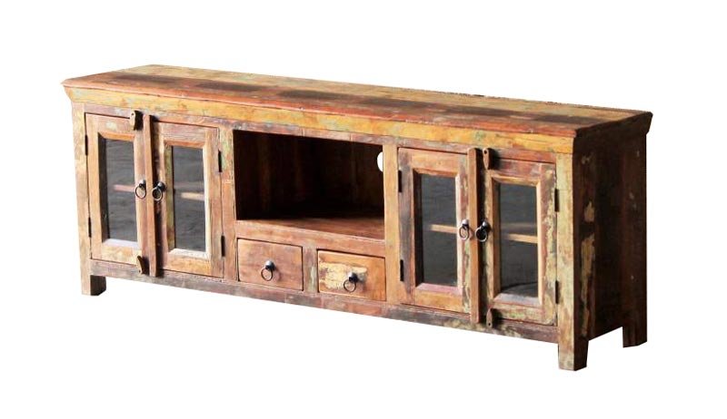 Reclaimed Wooden TV Unit 14