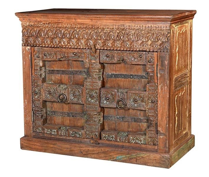 Recycled Carved Wood Cabinet 01