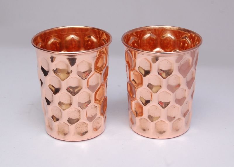 Copper Hammered Glass 02