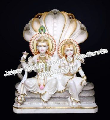 Marble Vishnu Laxmi Statue 04