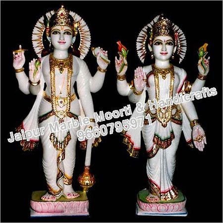 Marble Vishnu Laxmi Statue 01