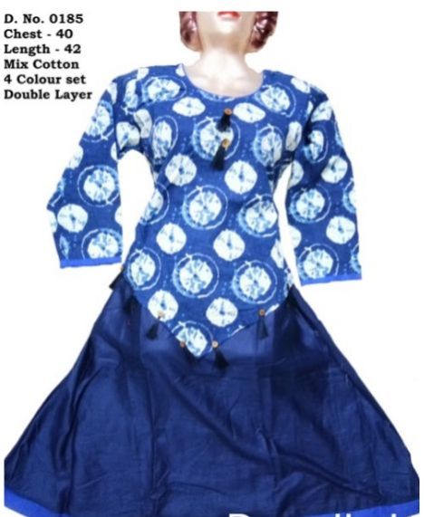 D. No. 0185-  Ladies Mix Cotton Kurtis