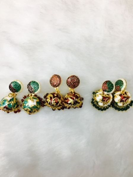 Meenakari Jhumki Set 14